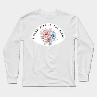 I Glow Pink In The Night - Mitski Floral/Botanical Long Sleeve T-Shirt